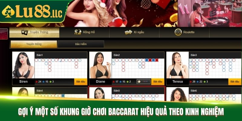 Gợi ý một số khung giờ chơi baccarat hiệu quả theo kinh nghiệm