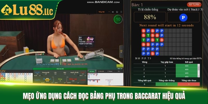 Mẹo ứng dụng cách đọc bảng phụ trong baccarat hiệu quả