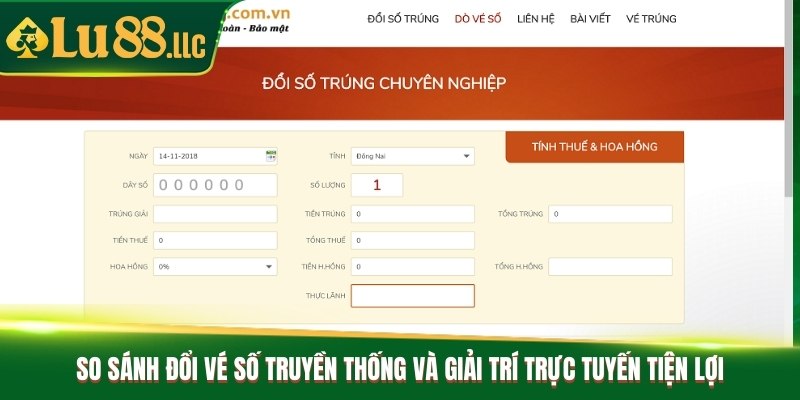 So sánh đổi vé số truyền thống và giải trí trực tuyến tiện lợi